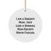 Funny Sheriff Gifts for Men - 'I Am A Sheriff Mom' Circle Ornament, Christmas Unique Decorations from Daughter - Image 1