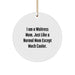 Circle Ornament for Waitress Mom, Funny Gift Idea, Christmas Unique Gifts from Friends and Family - Image 1