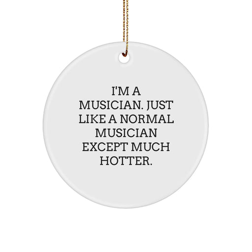 Funny Musician Gifts, Musician Ornament, Circle Decoration, I'm A Musician, Gifts from Friends, Gifts for Musician, Christmas Unique Gifts - Image 1