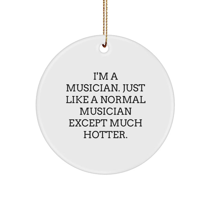 Funny Musician Gifts, Musician Ornament, Circle Decoration, I'm A Musician, Gifts from Friends, Gifts for Musician, Christmas Unique Gifts - Image 1