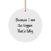 Funny Logger Circle Ornament Gifts from Men to Friends and Family for Christmas - Image 1