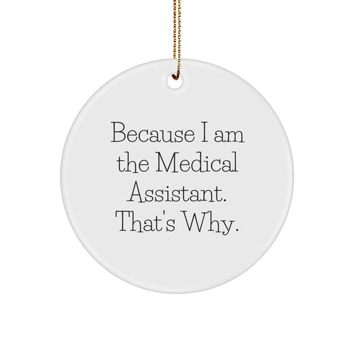 Funny Medical Assistant Gifts from Friends Unique Circle Ornaments for Christmas Unique Medical Assistant - Image 1