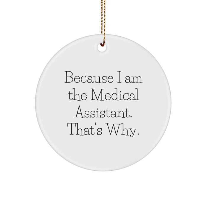 Funny Medical Assistant Gifts from Friends Unique Circle Ornaments for Christmas Unique Medical Assistant - Image 1