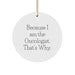 Funny Oncologist Christmas Circle Ornament Gifts from Men to Friends and Family - Image 1
