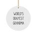 Funny World's Okayest Grandma Circle Ornament for Grandma Gifts from Family, Christmas Unique Gift for Grandma - Image 1