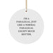 Funny Paralegal Gifts for Her, I'm A Paralegal. Just Like A Normal Paralegal Except Much Hotter., Circle Ornament, Christmas Unique Gifts from Friends, Unique Christmas Unique Gifts for Her - Image 1