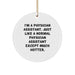Funny Physician Assistant Gifts, 'I'm A Physician Assistant. Just Like A Normal Physician Assistant Except Much Hotter.' Circle Ornament for Christmas, Gifts from Friends to Physician Assistant - Image 1