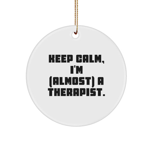 Funny Quote Circle Ornament Gifts from Loved Ones for Therapist Friends and Family - Image 1