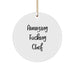 Funny Chef Christmas Unique Gifts from Friends to Men Amazing F--king Chef Circle Ornament - Image 1