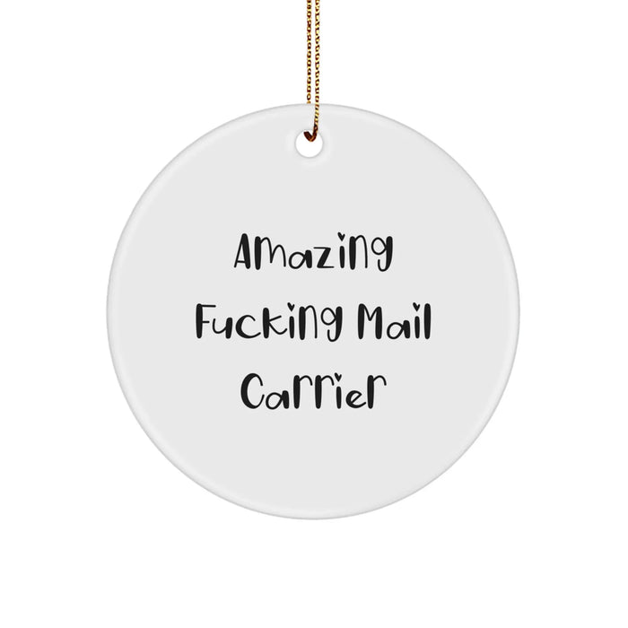 Funny Mail Carrier Circle Ornament Gifts from Friends and Family for Mail Carrier Christmas Unique Decorations - Image 1