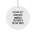 Funny Apartment Manager Gifts - I'm That Sexy Apartment Manager Everybody's Talking About. Circle Ornament for Christmas - Image 1