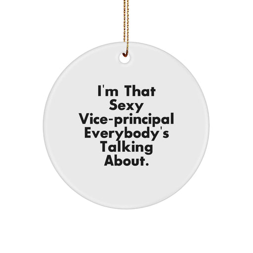Funny Vice-principal Christmas Unique Gifts from Friends, Sexy Vice-principal Circle Ornament for Men, Women, Family, Coworkers Gifts - Image 1