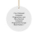 Funny Computer Programmer Circle Ornament, Gifts from Friends or Family to a Computer Programmer, Christmas Unique Gifts, Just Like a Normal Computer Programmer Except Much Hotter. - Image 1
