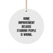 Home Improvement Gifts for Men - Funny Circle Ornament, Christmas Unique Decorations, White MDF, Sublimation Printed, Gold Cord, Gifts from Men to Home Improvement Enthusiasts - Image 1