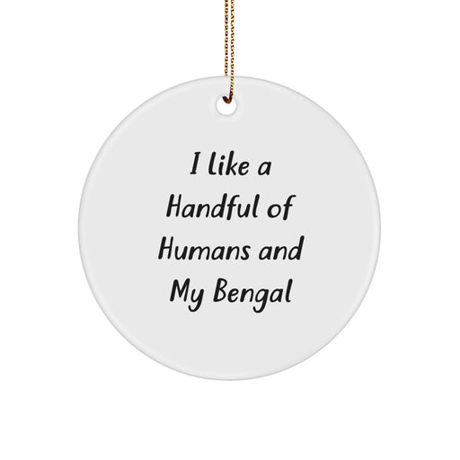 Funny Bengal Cat Circle Ornament Gifts from Friends for Bengal Cat Lovers Christmas Unique Gifts - Image 1