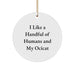 Christmas Unique Gifts for Ocicat Lovers - Funny Ocicat Circle Ornament, I 'Like A Handful Of Humans And My Ocicat' - Image 1