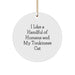 Funny Tonkinese Cat Gifts from Friends for Men Women Christmas Unique Circle Ornament - Image 1