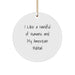 Funny American Bobtail Cat Gifts from Family for Men, Women, and Friends, Circle Ornament American Bobtail Cat Lover Christmas Unique Gifts - Image 1