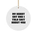 Funny Korat Cat Circle Ornament, Gifts from Friends to Family, 'My Korat Cat And I Talk Shit About You' Quote, Christmas Unique Gifts - Image 1