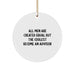 Funny Advisor Gifts from Men for Advisor Friends and Coworkers - All Men Are Created Equal But The Coolest Become An Advisor Circle Ornament - Image 1