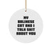 Balinese Cat Gifts, Unique Circle Ornament, Funny Quote, Christmas Decor, Gifts from Friends, for Balinese Cat Lovers - Image 1