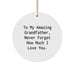 Funny Grandfather Gifts from Family - 'To My Amazing Grandfather' Circle Ornament, Christmas Unique Gifts for Men - Image 1