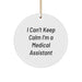 Funny Medical Assistant Gifts from Friends, I Can't Keep Calm I'm A Medical Assistant Circle Ornament for Christmas Unique Gifts - Image 1