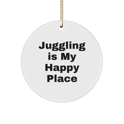 Funny Juggling Gifts from Friends for Juggling Enthusiasts, Circle Ornament, Christmas Unique Gifts - Image 1
