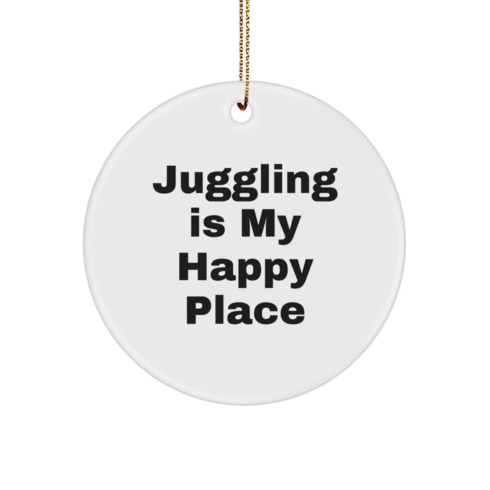 Funny Juggling Gifts from Friends for Juggling Enthusiasts, Circle Ornament, Christmas Unique Gifts - Image 1