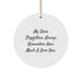 Funny Stepfather Gifts from Family, Circle Ornament, 'My Dear Stepfather, Always Remember How Much I Love You.', Christmas Unique - Image 1