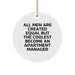 Funny Apartment Manager Gifts for Him Circle Ornament, Unique Christmas Decorations from Friends, Coworkers, Family - Image 1