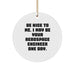 Aerospace Engineer Christmas Circle Ornament, Inspirational Funny Gifts from Friends, Family, Men, Women, Coworkers for Aerospace Engineer - Image 1