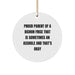 Funny Bichon Frise Dog Gifts from Friends, Circle Ornament, Christmas Unique Decoration - Proud Parent Quote - Image 1