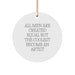 Funny Artist Circle Ornament Gifts from Men for Christmas - 'All Men Are Created Equal But The Coolest Become An Artist' - Image 1