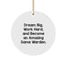 Gifts from Family for Game Warden, Inspirational Circle Ornament, Dream Big and Work Hard, Christmas Unique Gifts - Image 1