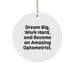 Unique Gifts for Optometrist - Circle Ornament with Inspirational Quote for Christmas - Image 1