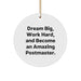 Funny Postmaster Christmas Circle Ornament Gifts from Men to Friends, Inspirational Quotes for Postmaster Gifts, Unique Circle Ornaments for Postmaster - Image 1