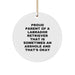 Funny Labrador Retriever Dog Mom Gifts from Friends - Circle Ornament for Proud Parent - Image 1