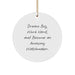 Funny Watchmaker Christmas Unique Gifts from Friends for Men and Women - Unique Circle Ornament with Inspirational Quote - 'Dream Big, Work Hard, And Become An Amazing Watchmaker.' - Image 1