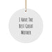 Funny Mother Gifts from Men or Women - Circle Ornament I Have The Best Great Mother for Christmas - Unique Gift for Mom - Image 1