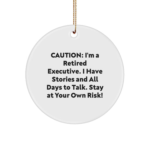 Executive Christmas Circle Ornament Gifts from Men to Executive Friends and Family - Image 1