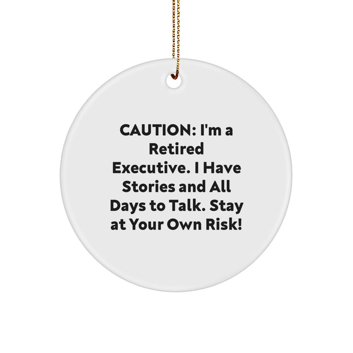 Executive Christmas Circle Ornament Gifts from Men to Executive Friends and Family - Image 1