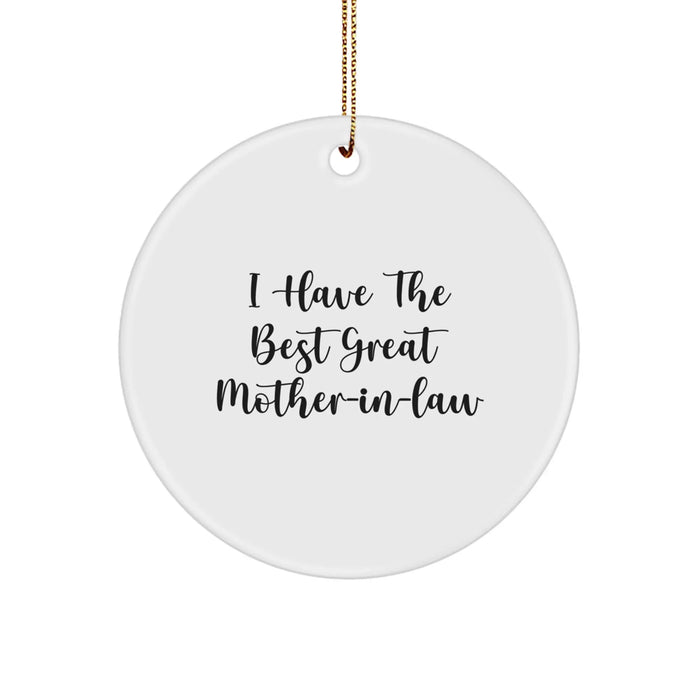 Funny Mom-in-law Circle Ornament Gifts from Men to Women for Christmas - Image 1