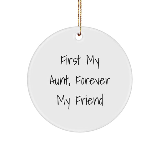 Funny Aunt Circle Ornament Gifts from Men, Women, Family to Friends and Aunt for Christmas Unique Gifts - Image 1