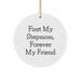 Funny Stepmom Gifts from Family - First My Stepmom, Forever My Friend Christmas Circle Ornament - Image 1