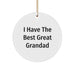 Funny Grandad Gifts from Men to Grandad - I Have The Best Great Grandad Circle Ornament for Christmas - Image 1