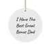 Funny Bonus Dad Gifts from Men to Bonus Dads Circle Ornament I Have The Best Great Bonus Dad Christmas - Image 1