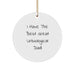 Funny Unbiological Dad Circle Ornament Gifts from Friends for Great Unbiological Dads Christmas Unique - Image 1