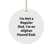 Funny Afghan Hound Dog Dad Gifts from Men for Christmas Unique Circle Ornament, I'm Not A Regular Dad. I'm An Afghan Hound Dad. - Holiday Decoration for Home, Office, or Afghan Hound Lover - Image 1