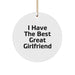 Funny Sweetheart Gifts from Men - I Have The Best Great Sweetheart Circle Ornament for Christmas Unique Gifts for Her - Image 1